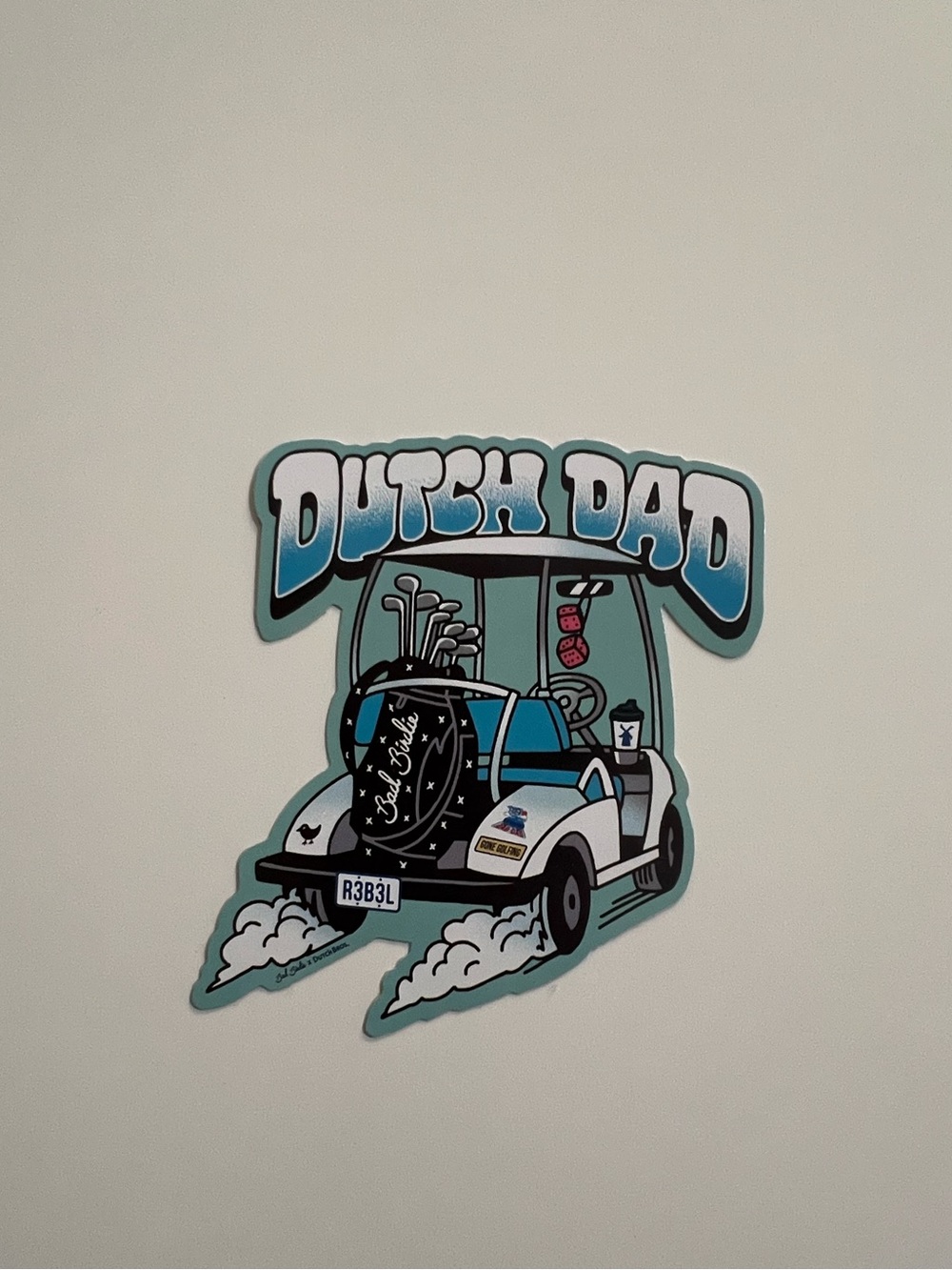 Dutch Bros Golf Cart Dutch Dad Sticker
